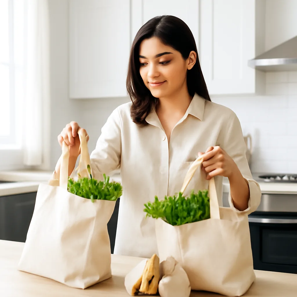 Clean modern kitchen lifestyle, bright natural light, crisp